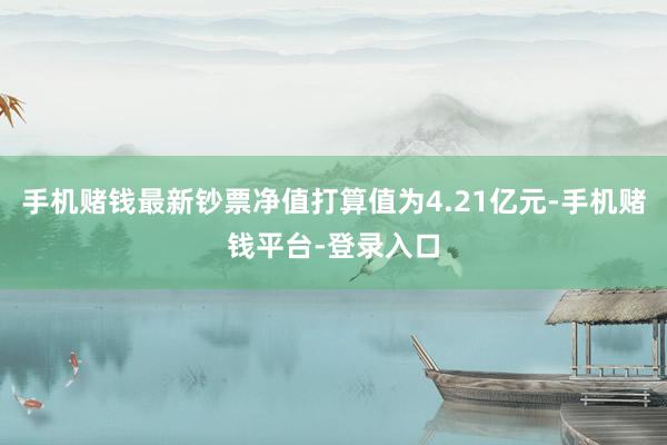 手机赌钱最新钞票净值打算值为4.21亿元-手机赌钱平台-登录入口