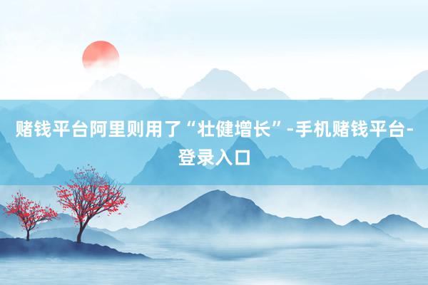 赌钱平台阿里则用了“壮健增长”-手机赌钱平台-登录入口