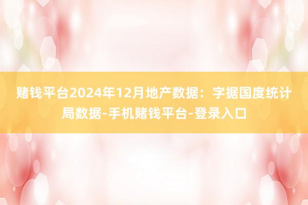 赌钱平台 2024年12月地产数据:字据国度统计局数据-手机赌钱平台-登录入口